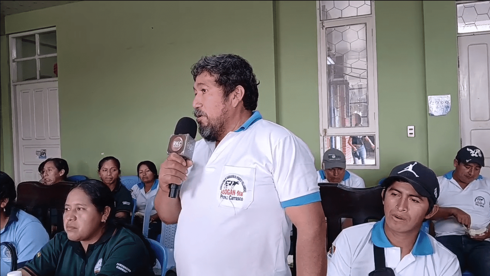 Evo Morales con ganaderos productores de Leche del municipio de Puerto Villarroel